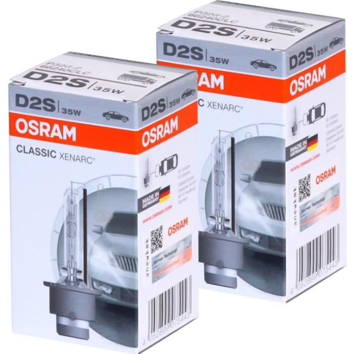 2 AMPOULE XENON D2S 35W OSRAM XENARC 66240