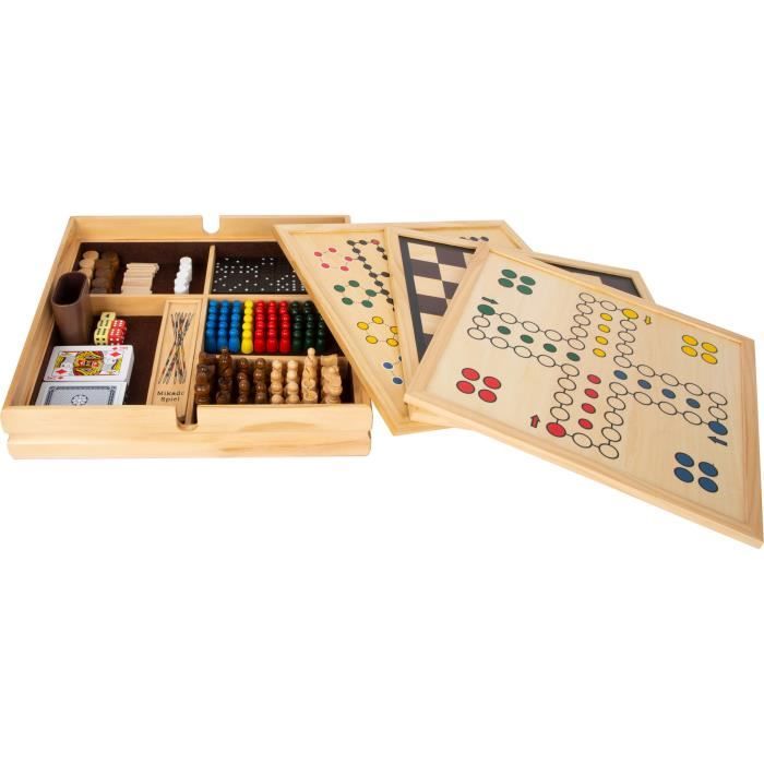 Small Foot boîte de jeux 36 cm bois/carton naturel 21 pièces