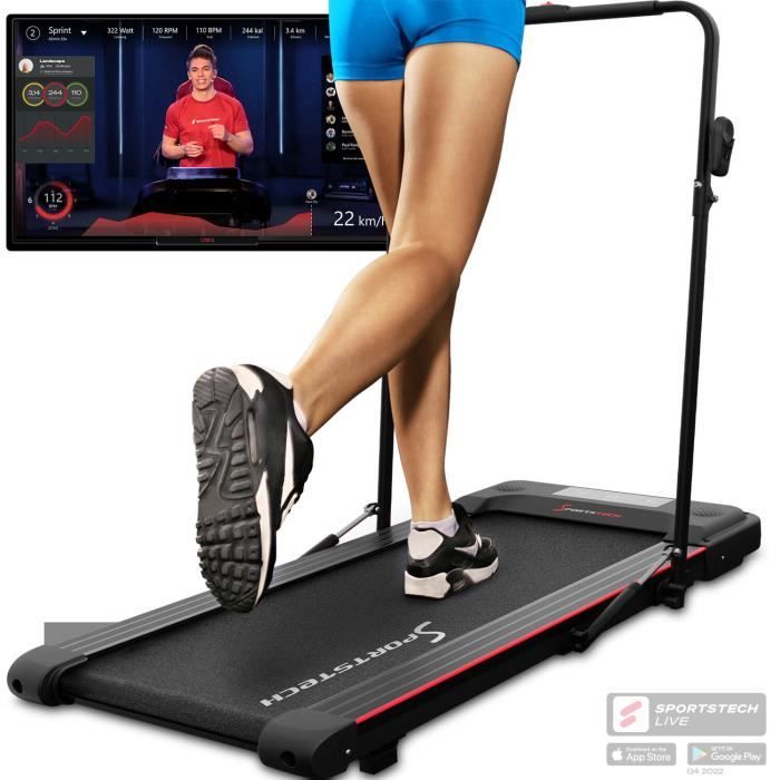 Sportstech Tapis de course pour la maison et le bureau facile à ranger | DFT100