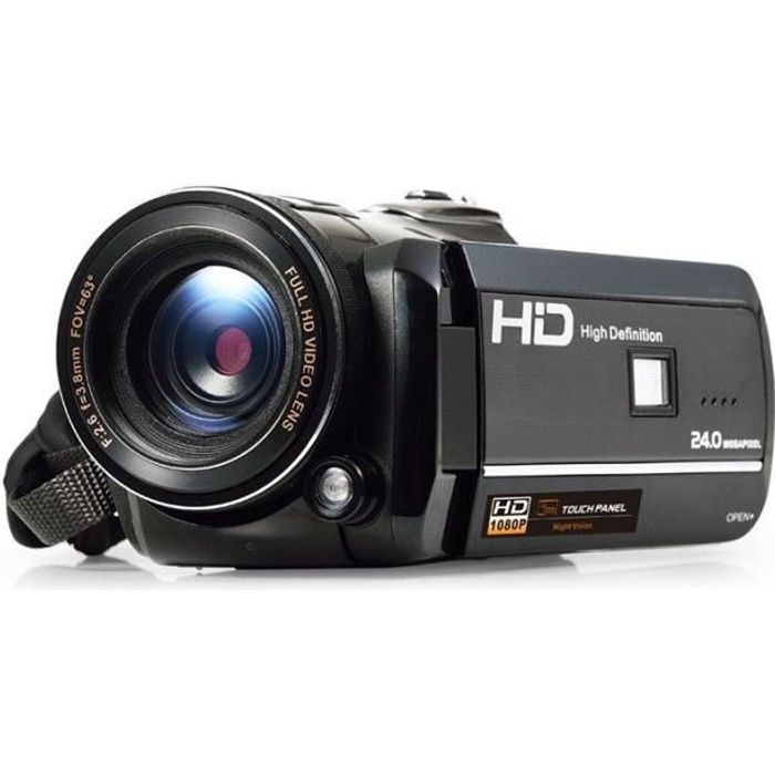 Caméra numérique HD 1920 x 1080 Photo-Vidéo 1080p Partage Wifi Vision Nocturne