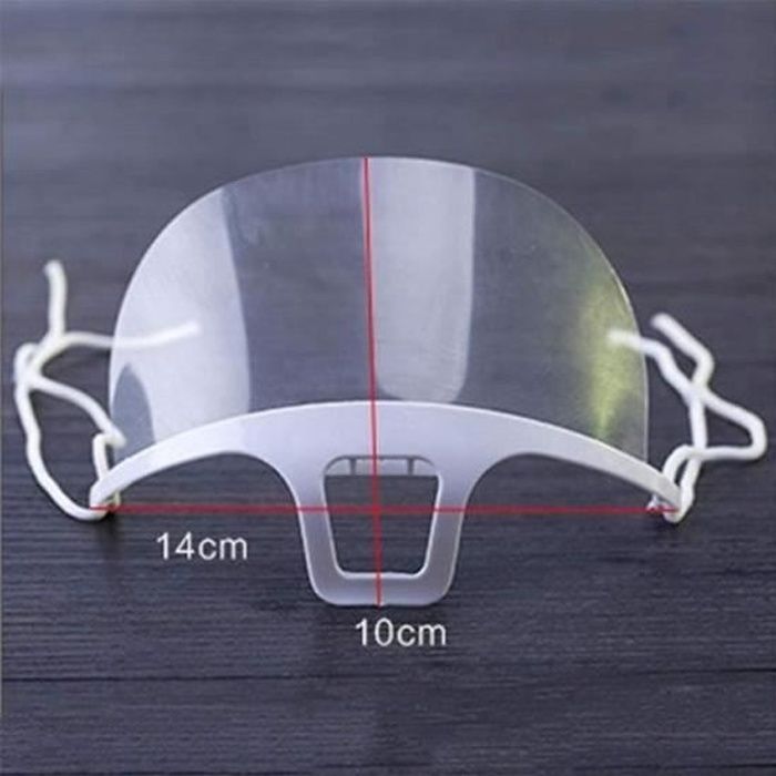 20pcs Visière de Protection Réutilisable Transparent Protection Visage Anti-Salive Anti-buée Couvre Bouche et Nez Facial Protection