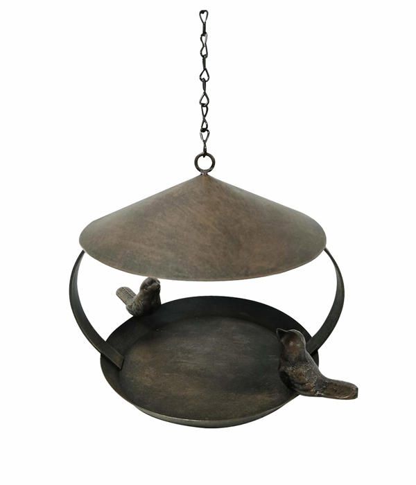 Dehner Natura Mangeoire pour oiseaux sauvages Sahara - métal noir 19×16×19 cm