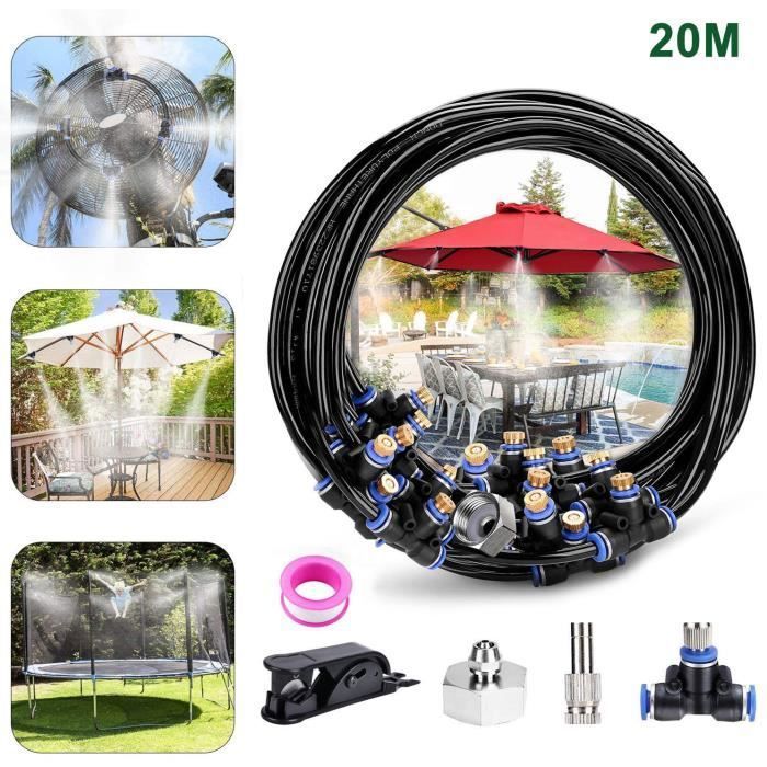 Kit Brumisateur Jardin 5 Buses Laiton - Pour Ventilateur Extérieur - Rafraîchissement Terrasse