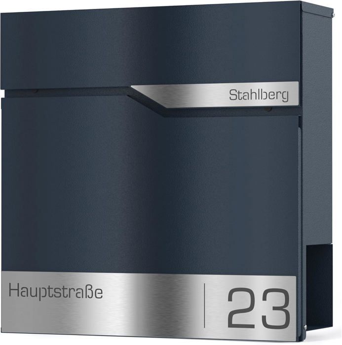 Numero Boite Aux Lettres Boîte Aux Lettres Anthracite RAL 7016 En Acier Inoxydable Avec Fenêtre Stop Pub