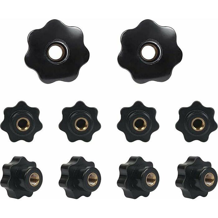 vis serrage molette 48mm Dia bouton hexagonal Prune Poignées M10×45mm