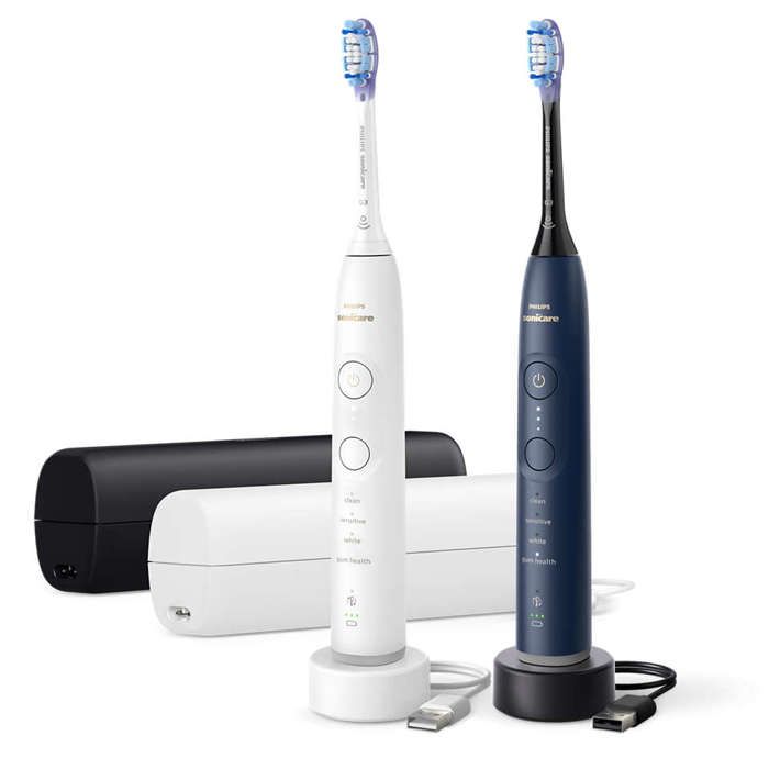 Philips Sonicare Brosse à dents électrique rechargeable lot de 2 HX742901