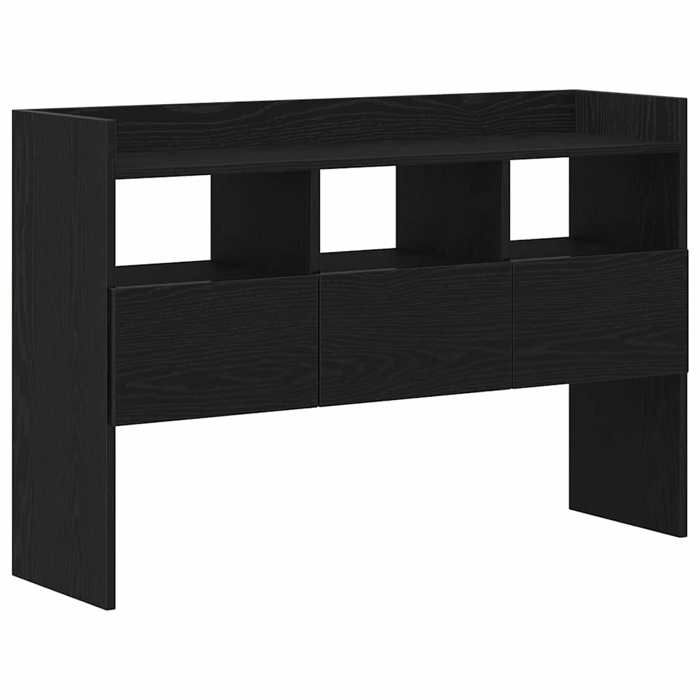 ESTINK® Buffet bas contemporain - Armoire Polyvalent - pour Cuisine/Salon - avec tiroir Noir 105x30x70 cm - Bois dingénierie