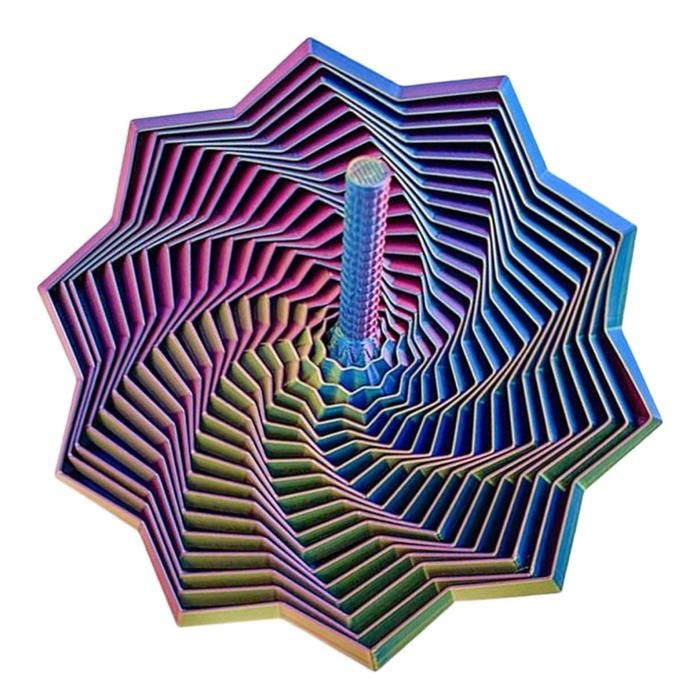 Étoile Sensorielle Anti-stress Imprimée En 3D - Jouet Fidget Hexagonal Avec Poignée - Pour Bureau, école Ou Voyage