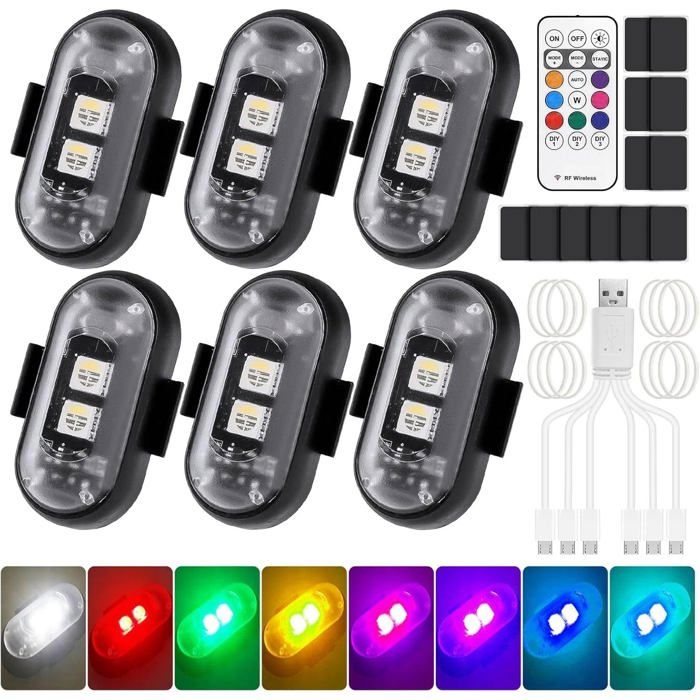 Lot de 2 spots lumineux à LED à piles avec télécommande - 13 couleurs - Pour intérieur Lot de 2 spots lumineux à LED à piles avec télécommande - 13 couleurs - Pour intérieur