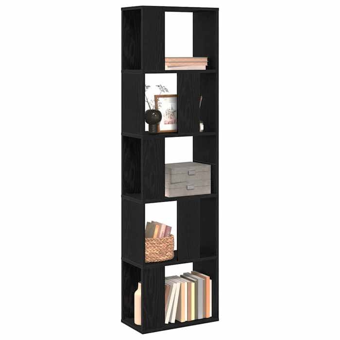 @FR Cabinet de Livre - Bibliothèque Polyvalente Étagère Haute Chêne noir 45 x 235 x 1625 cm 03_70067100