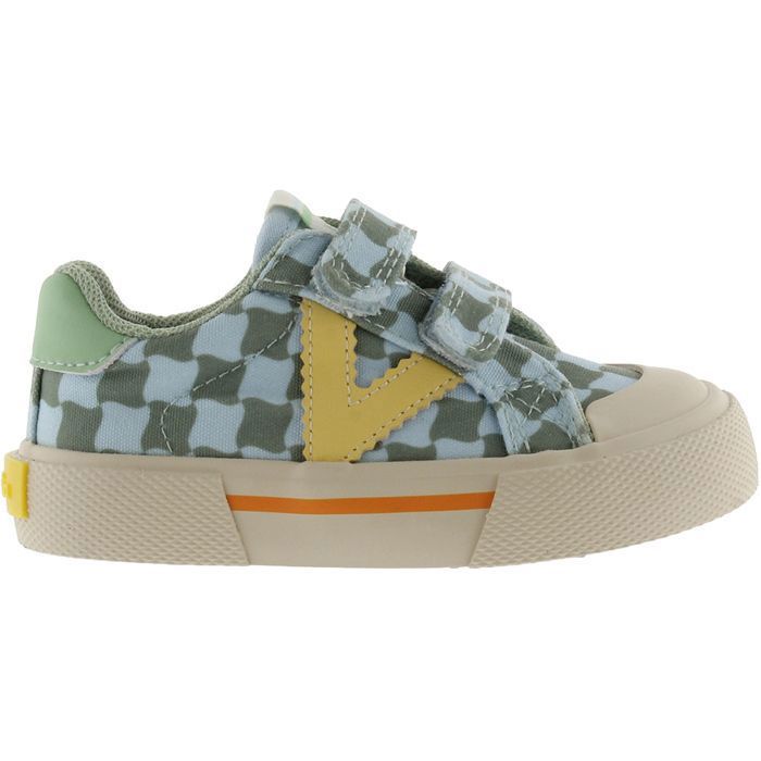 Victoria Baskets - VICTORIA - 1355104 - Toile imprimée Tribe - Kaki/Vert - Fermeture scratch