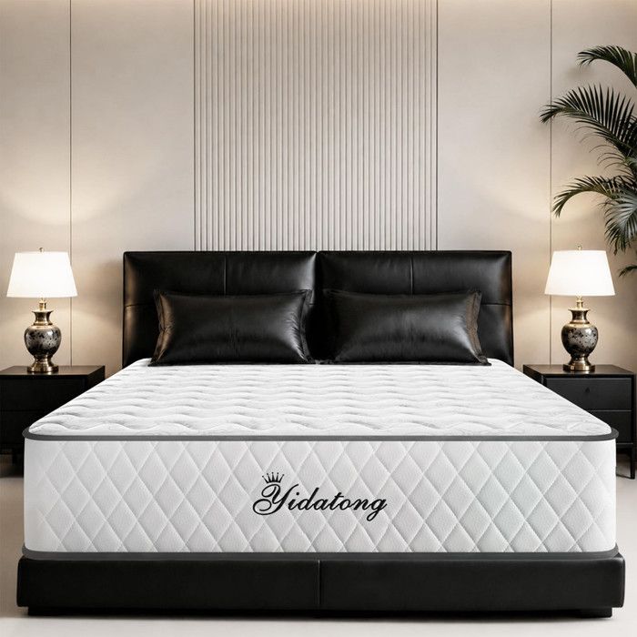 Matelas 140x190 cm Ép 30cm Hybride Ressorts Ensachés Indépendant en Mousse à Mémoire de Forme Mi-Ferme Haute Résilience Durable