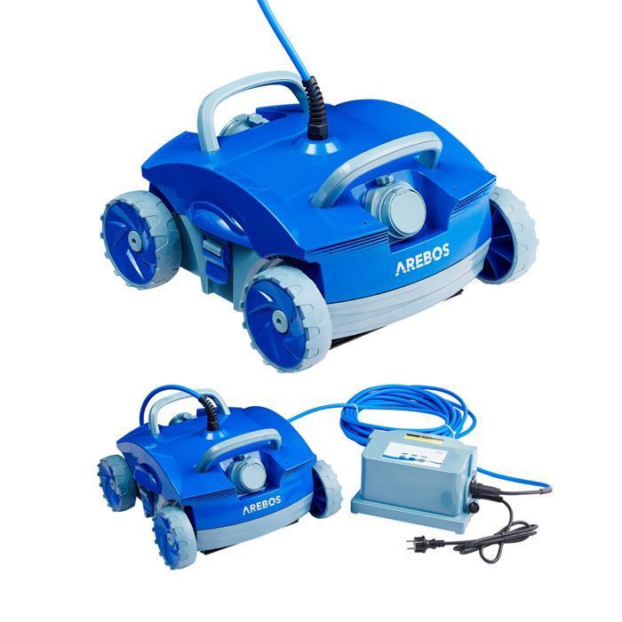 Robot Nettoyeur Piscine Pleco Se - Autonomie 130 Min, Charge Rapide 2,5h, Pour Fond Plat Jusqu'à 80 M²