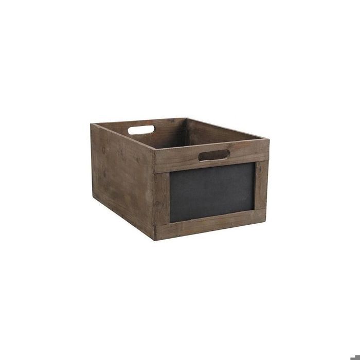 Caisse De Rangement Décorative En Bois Avec 5 Crochets - Idéal Fête Prénatale & Cadeau Naissance - Bois Naturel