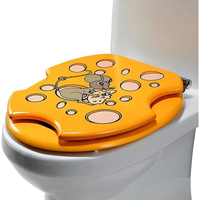 Abattant WC, Cuvette Toilette avec Frein de Chute et Charnière Réglable