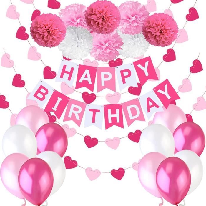 Décoration Anniversaire Fille Deco 1 Banderole Bannière Joyeux