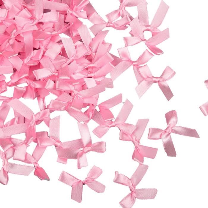 Lot De 100 Mini Nœuds En Satin Pour Mariage DIY - 20x25mm, Largeur 4mm, Mélange 5 Couleurs, Décoration Fête, Album Photo