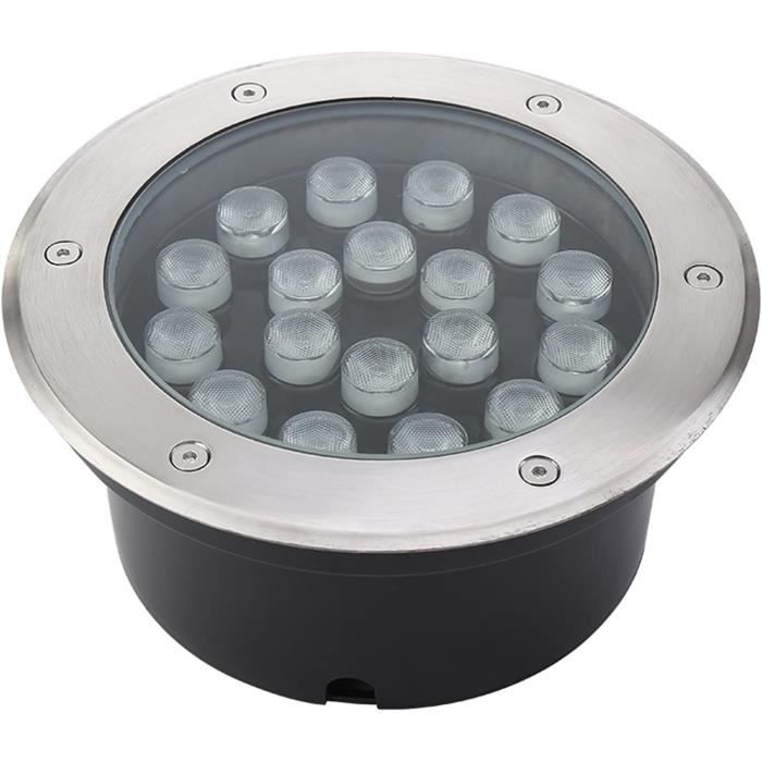 Spot Encastrable LED Extérieur Carré - IP67 étanche, Verre Trempé, 1-24W, Pour Jardin, Allée, Patio