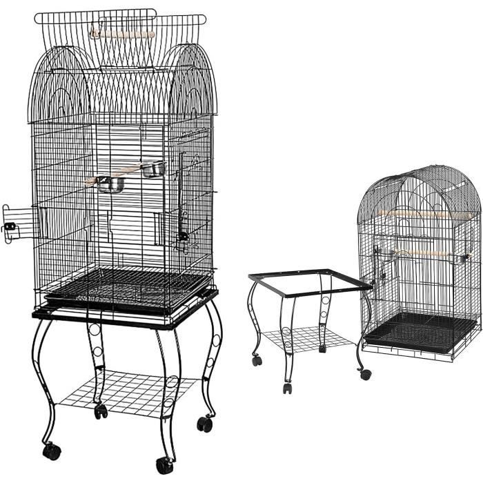 Grande Cage À Oiseaux Cage Oiseau Sur Pied Volière Pour Oiseaux Volière  Interieur Extérieur Avec Pied Pour Perroquet-Perruch[x217] - Cdiscount  Animalerie