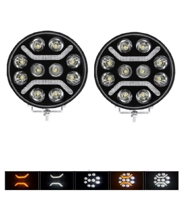2 Phares Diurnes DRL Feux De Jour Blanc 12V 24V - P21W BA15S Pour Voiture Camion 4x4
