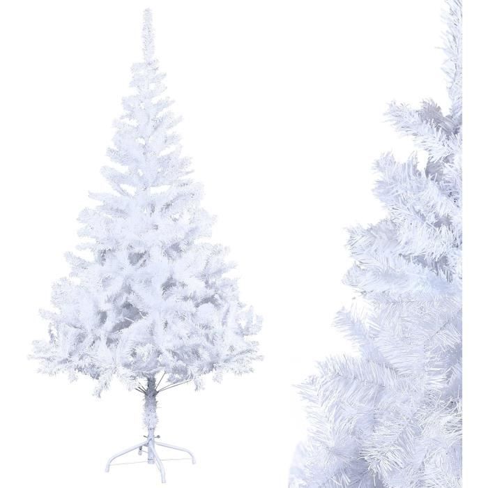 Sapin De Noël Artificiel Rose Pâle 120 Cm - 200 Branches, Support Métal | PVC, Réutilisable | Décoration Fête