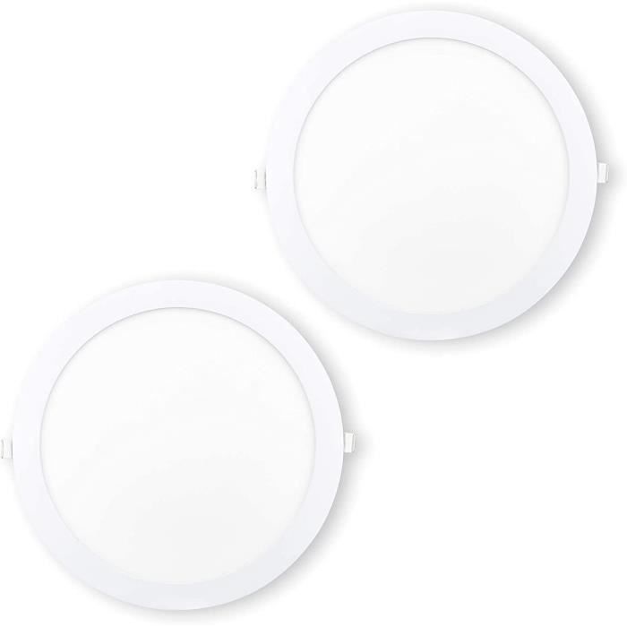 6x Downlight LED Rond - Blanc 7 Watts Blanc Froid MR16 12V - Downlight