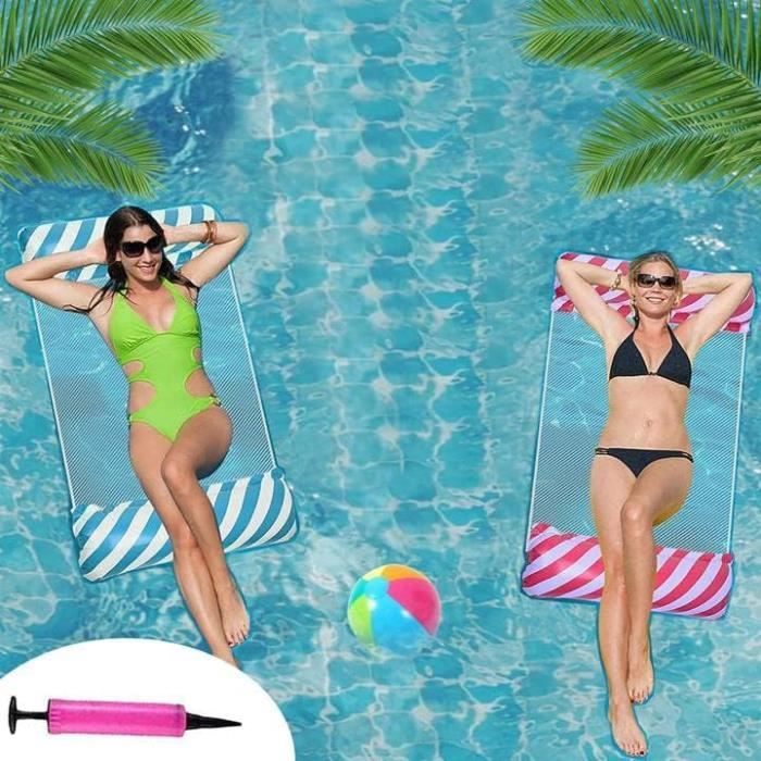 Piscine gonflable ONTWAY - Hamac de natation - Chaise gonflable - Pour adultes et enfants