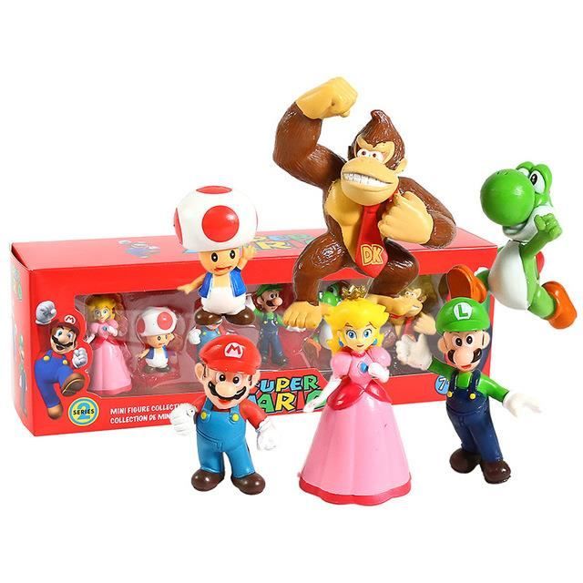Super Mario Bros Peach Daisy Toad Mario Luigi Wario Jupa King Kong Pvc Figurine D Action Poupees 6 Type A Cdiscount Puericulture Eveil Bebe