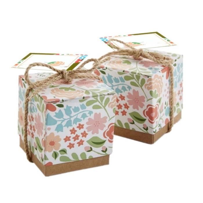 50 Pcs Faveur De Bonbons Boite Cadeau Vintage Fleur Kraft Imprime Boite De Bonbons De Mariage Achat Vente Boite Cadeau Boites De Papier Kraft Cdiscount Parfait avec du masking tape ou de la ficelle bakers twine ! 50 pcs faveur de bonbons boite cadeau vintage fleur kraft imprime boite de bonbons de mariage