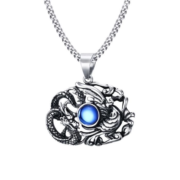 collier homme avec pendentif bleu collier homme avec pendentif bleu