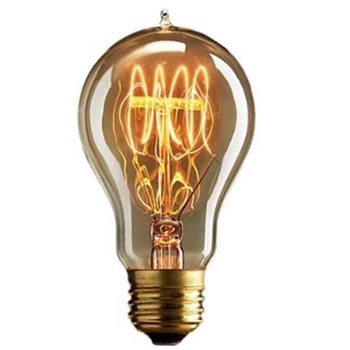 ZOOVQI Ampoule Filament E27 40W A19 Rétro Edison Ampoules Antique Lampe,2 Pack 
