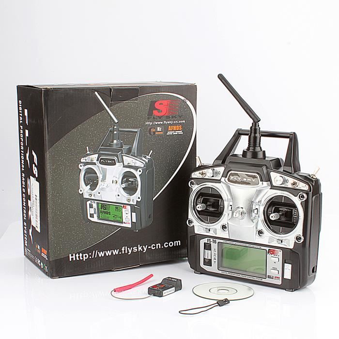Flysky FS T6 RB6 FS Telecommande RC 2.4 GHz 6 emetteurs de canal avec recepteur Cdiscount Jeux Jouets