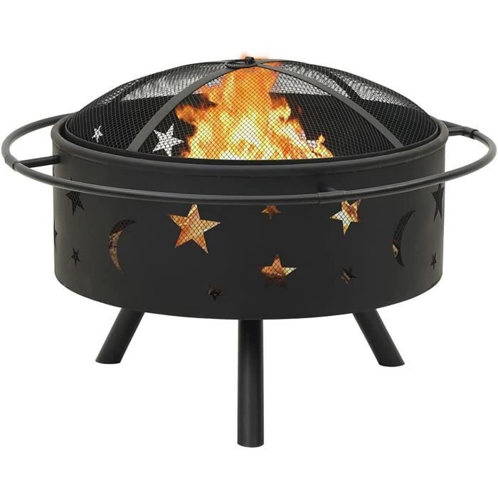 Brasero Exterieur Avec Grill, Foyer Extérieur, Brasero De Jardin, Foyer