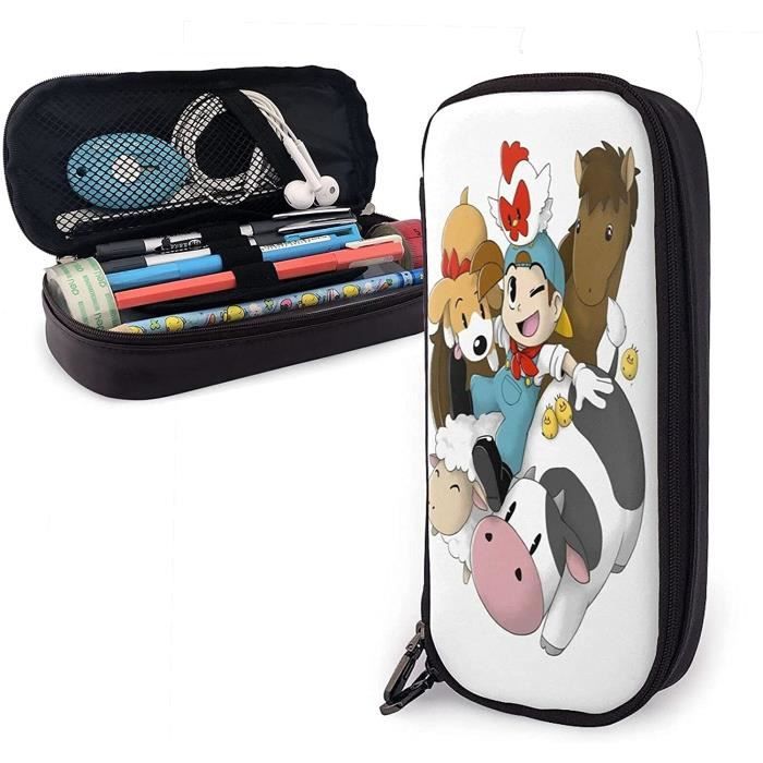Trousse à Crayons Cartoon Enfant Grande Capacité Double Zip – Étui Stylos Mignon Pour École Et Bureau, Motifs Amusants Filles Garçons
