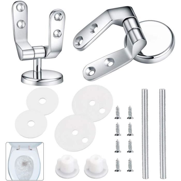 2 Pièces Kit De Fixation Abattant WC, Charniere Abattant WC Fixations Cuvette WC, Charnière De