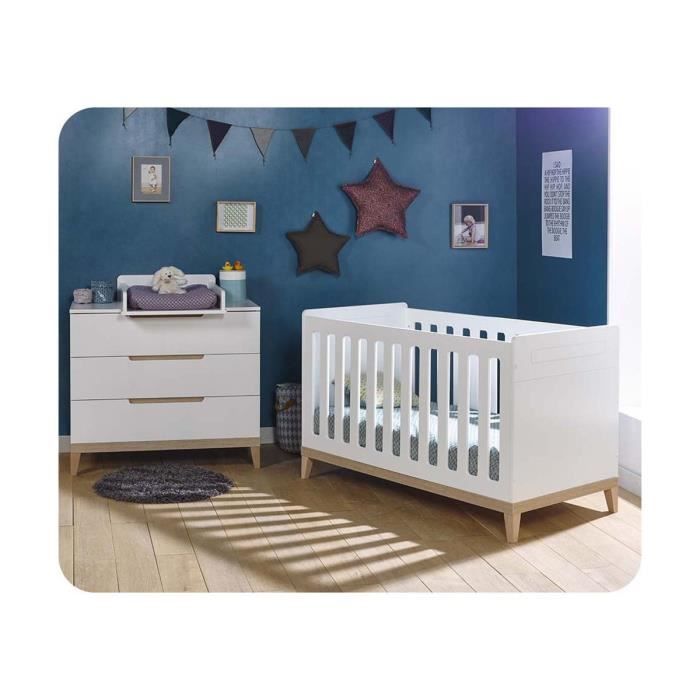 Mini Chambre Bebe Riga Avec Plan A Langer Blanc Achat Vente