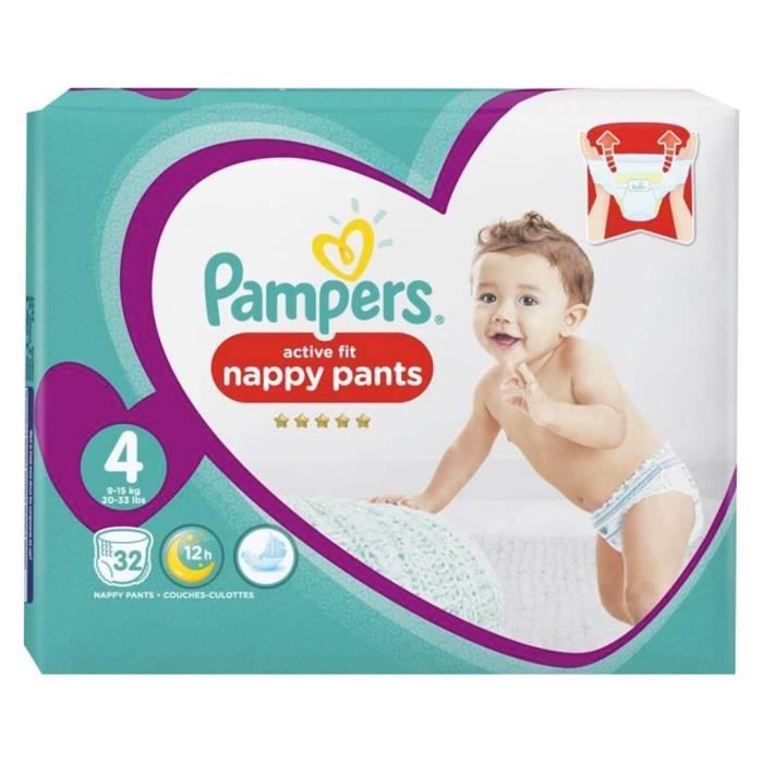 Pampers Couches Active Fit Pants Taille 4 Geant 9 15kg X32 Lot De 2 Achat Vente Couche 3701018021533 Soldes Sur Cdiscount Des Le 20 Janvier Cdiscount