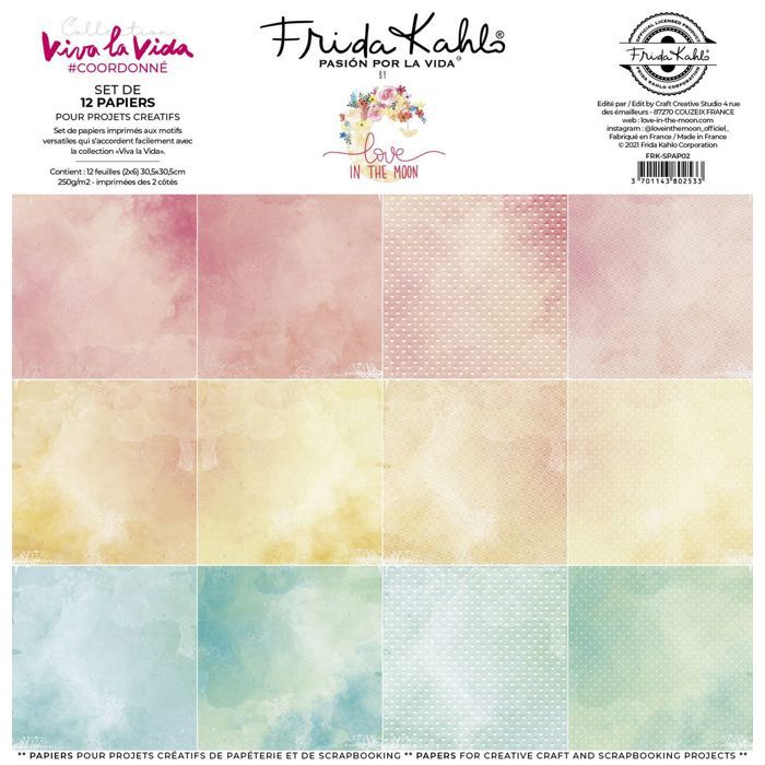 Papiers Design à Effet Métallisé Folia, 12 Feuilles Multicolore