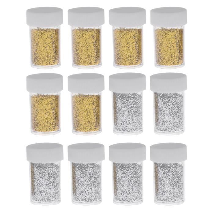12 Bouteilles Enfants Paillettes Shakers Bricolage Peinture A La Main Or Poudre Pour Arts Artisanat Vetement Accessoire Poupee Achat Vente Accessoire Poupee Cdiscount
