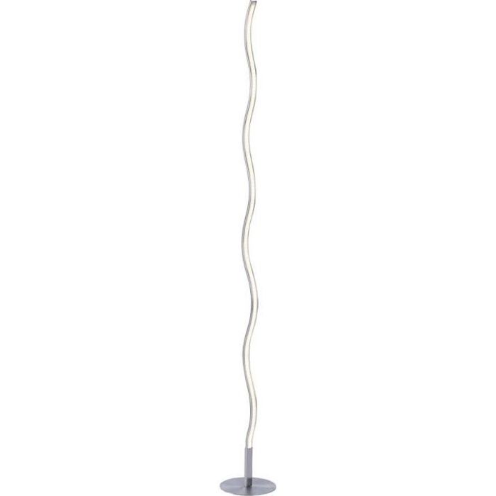 Lampadaire Design Led Loop Argente En Metal Et Acrylique Keria