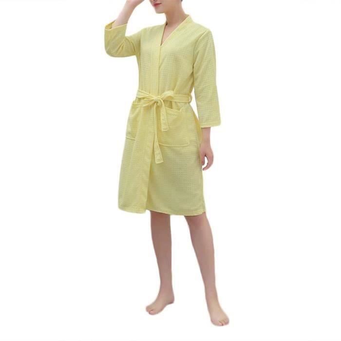 Peignoir De Bain Femme Homme Robe De Spa Chambre En Coton Sortie