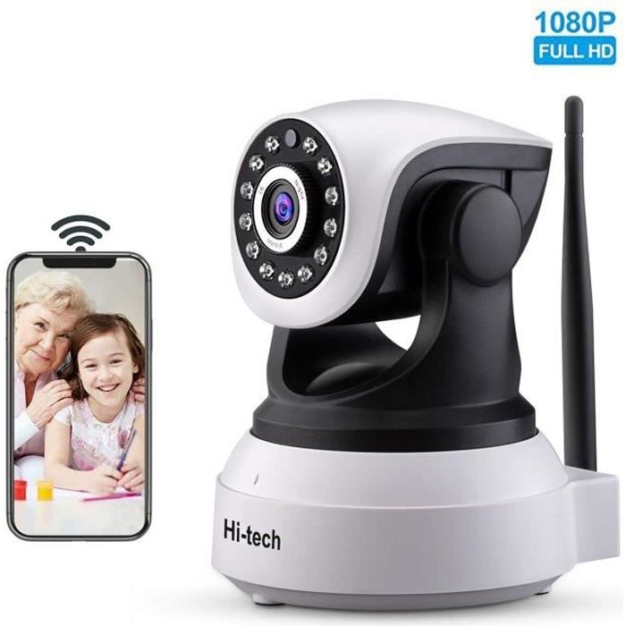 1920 1080P Camera de Surveillance WiFi Hi tech Camera IP WiFi sans Fil d interieur P2P avecMicrophone et Haut parleur Vision Noctu Cdiscount Informatique