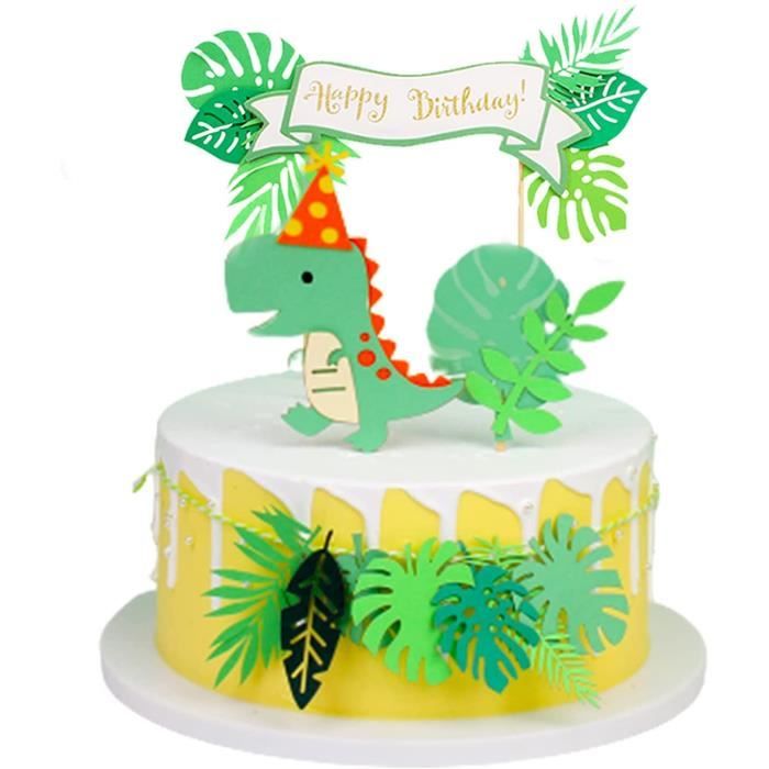 Decoration Gateau Dinosaure 11 Pcs Motif De Dinosaure Gateau Toppers Jungle Gateau Decoration Pour Fete D Anniversaire Dec 452 Cdiscount Maison