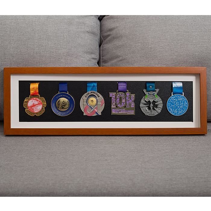 Boîte De Bureau Médaillon US Marine Corps – Cadre Allié, Acajou, Verrouillable, Neuve
