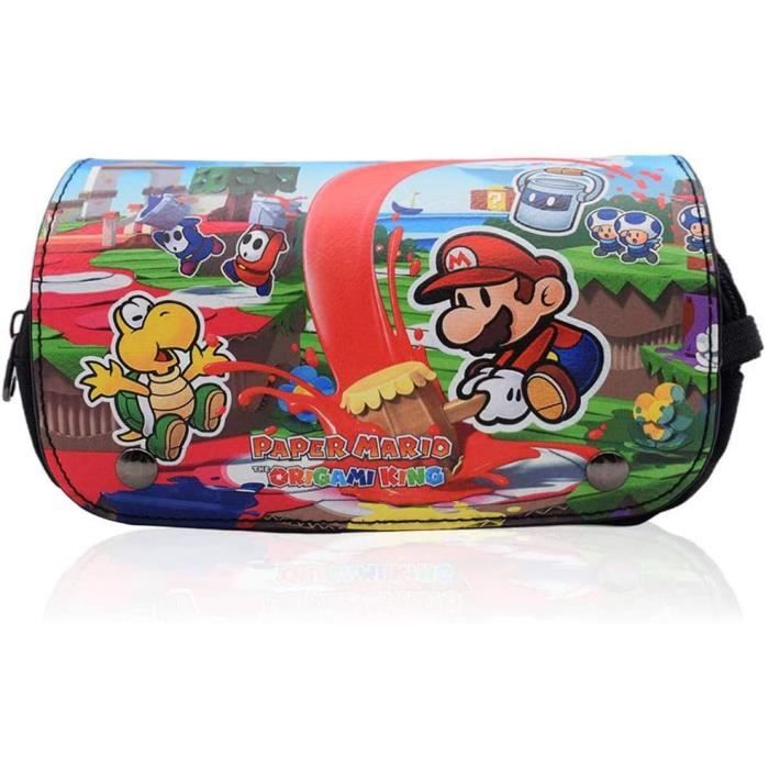 Super Mario Trousse-Trousse ?� Deux Compartiments Motif Mario Cosplay-??tui ?� Crayons pour 