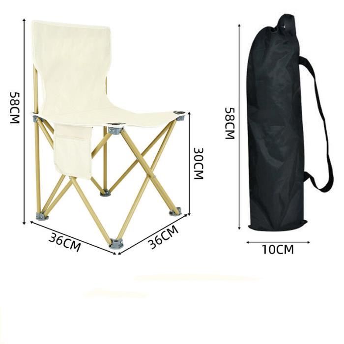 PACK MIDLAND 4 Chaises Moonlight Pliante Ultra Légère Et Compacte Camping Noir/Bleu + Sac De