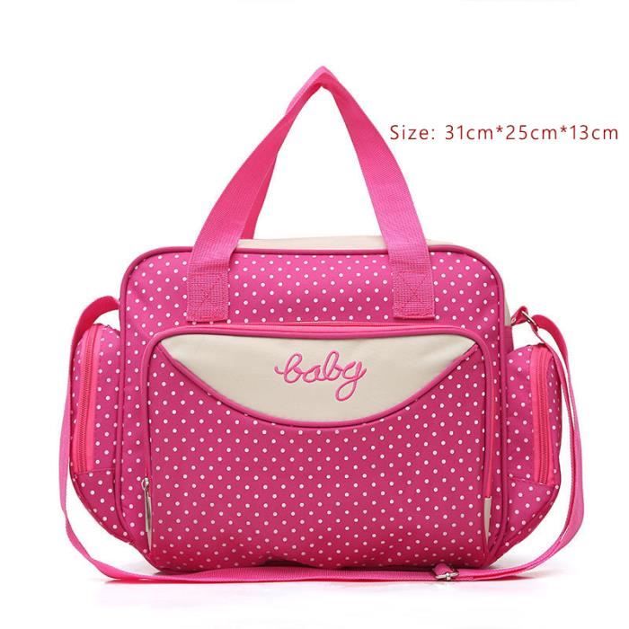 Petit sac rose Sac A Langer Pour Bebe Lot De 5 Pieces Fourre tout Multifonction Grand Sac D allaitement Cdiscount Puericulture Eveil bebe