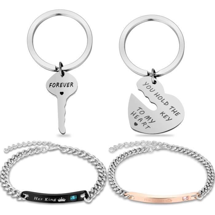 Deux paires de porte-clés casse-tête pour couples porte-clés -  France