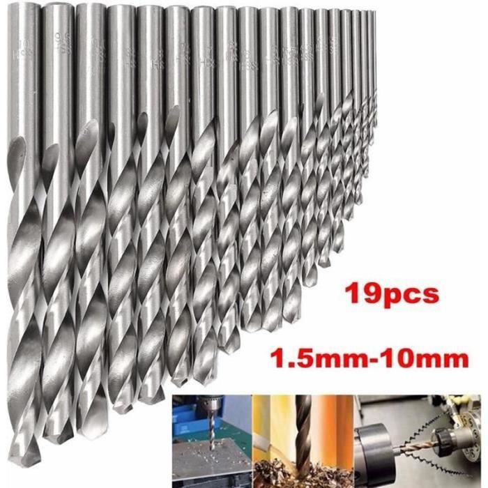 Lot de 10 forets M35 HSS cobalt HSS-Co en acier 6,8 mm