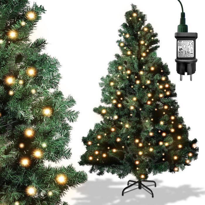BMOT Sapin de Noel Artificiel Lumineux,LED Lumiere Blanche Chaude